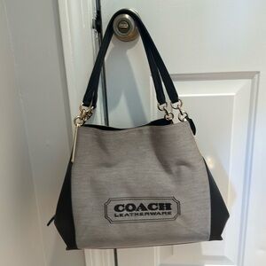 COACH large leather handbag gently used one season